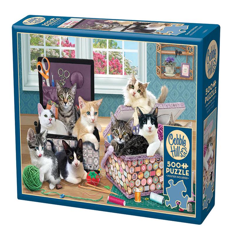 Cobble Hill - Crafty Kittens 500 piece